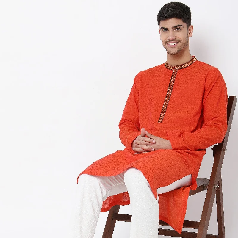 Regular Fit Solid Kurta