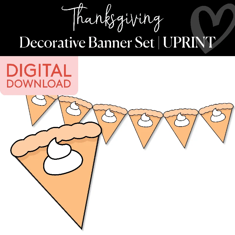 Pumpkin Pie Classroom Banner | Printable Classroom Decor | Schoolgirl Style