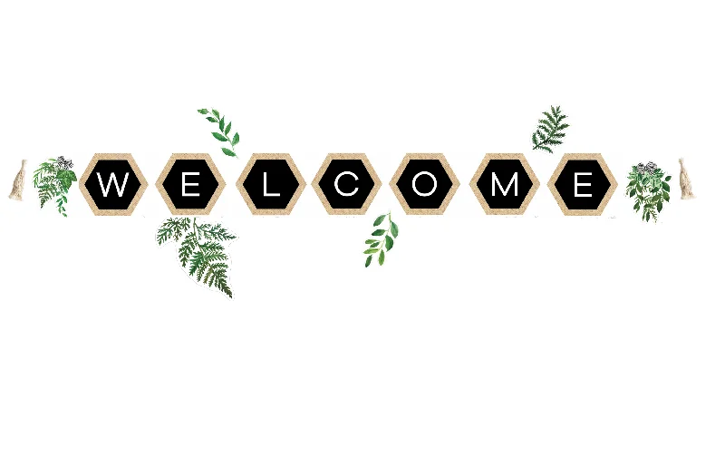 Hexagonal Welcome Bulletin Board Set | Simply Boho | UPRINT | Schoolgirl Style