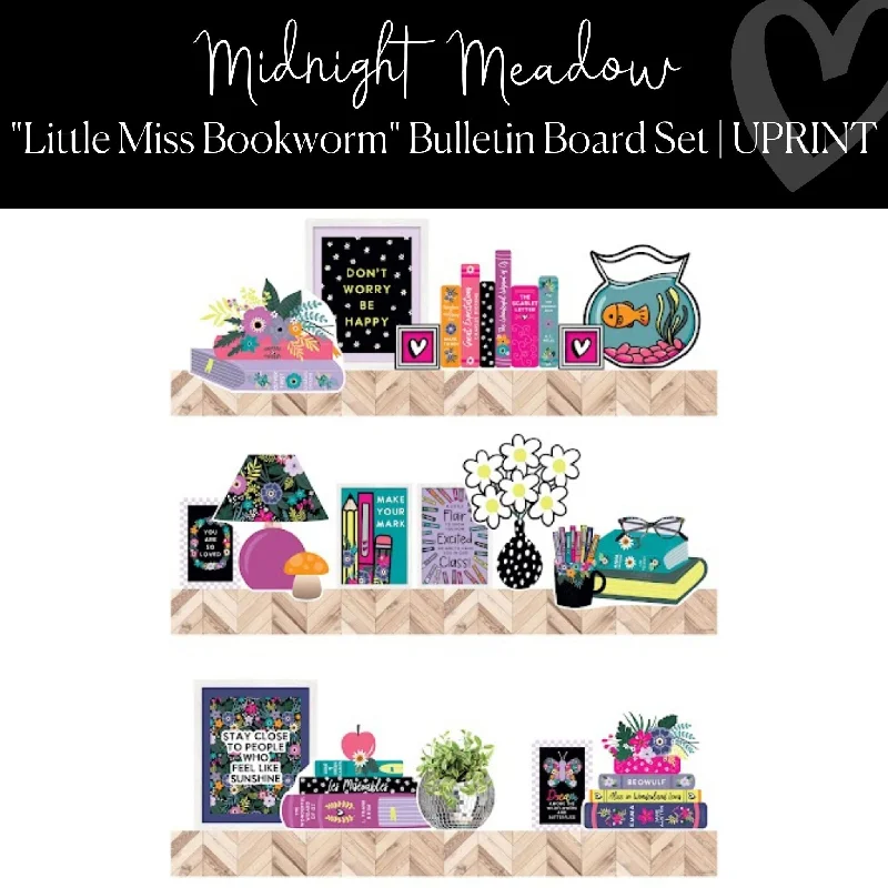 Midnight Meadow Bulletin Board Set | Floral Classroom Decor | UPRINT | Schoolgirl Style