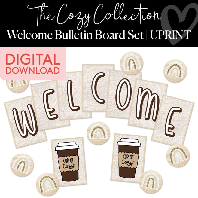 Classroom Welcome | Cozy | Printable Classroom Decor | Schoolgirl Style