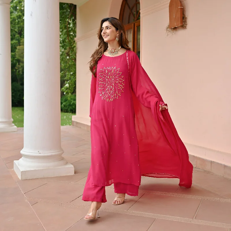 Pink Charm Georgette Suit Set