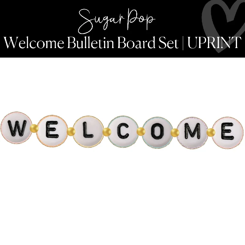 Friendship Beads "Welcome" Bulletin Board Set | Pastel Classroom Decor | UPRINT | Schoolgirl Style