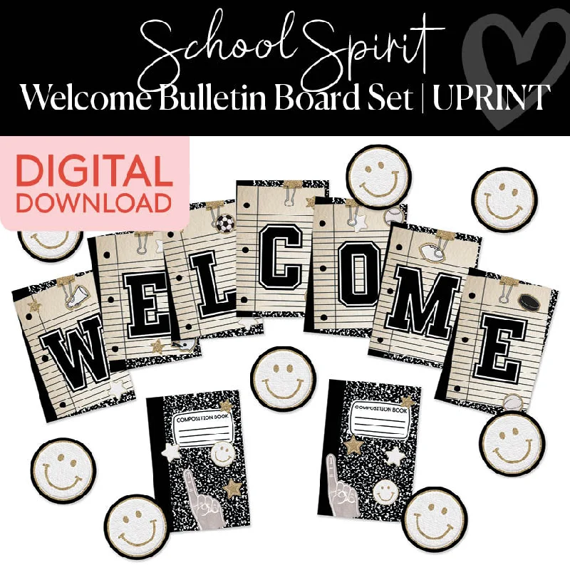 Classroom Welcome | School Spirit | Printable Classroom Decor | Schoolgirl Style