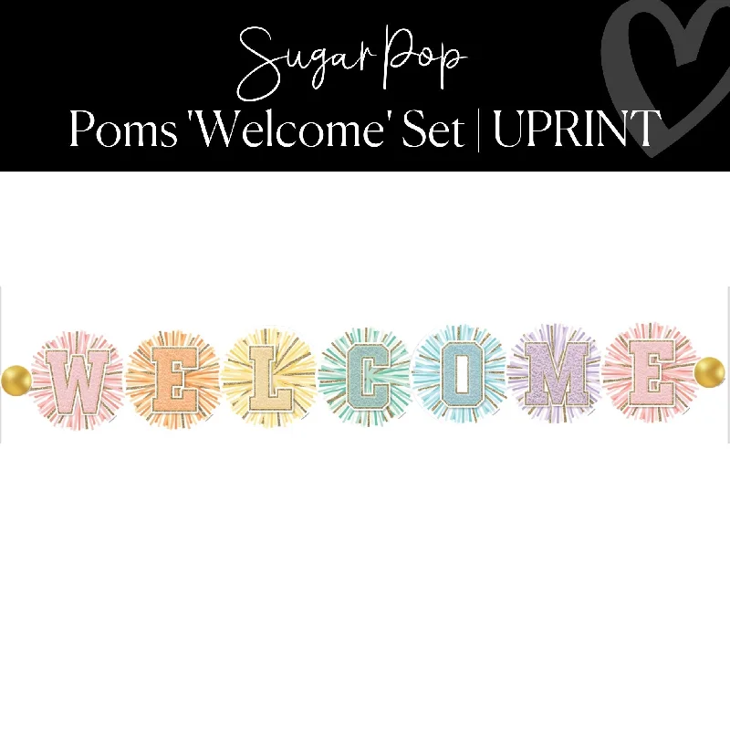 Sugar Pop "Welcome" Bulletin Board Set | Pastel Classroom Decor | UPRINT | Schoolgirl Style