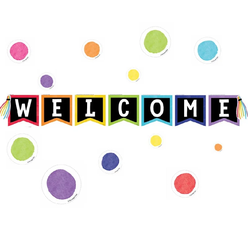 Welcome Banners | Rainbow Classroom Decor | Light Bulb Moments | UPRINT | Schoolgirl Style