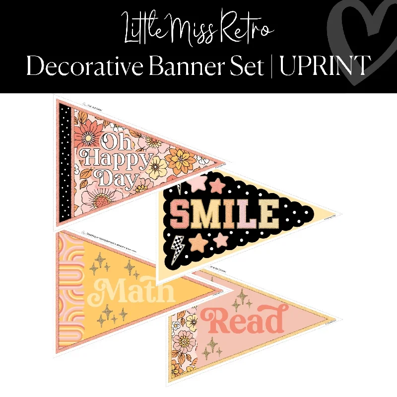 Decorative Classroom Banners | Retro Classroom | Little Miss Retro  | UPRINT | Schoolgirl Style