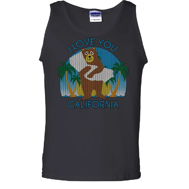 I Love You CA Knit Style Bear Asst Colors Tank Top