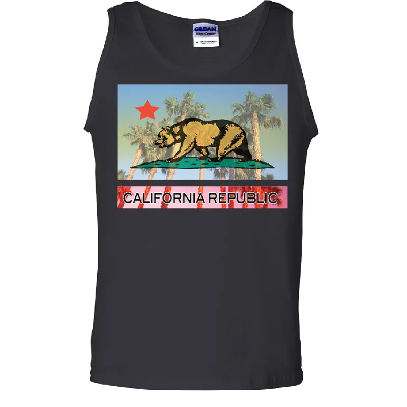 California Republic Palm Tree Bear Asst Colors Tank Top