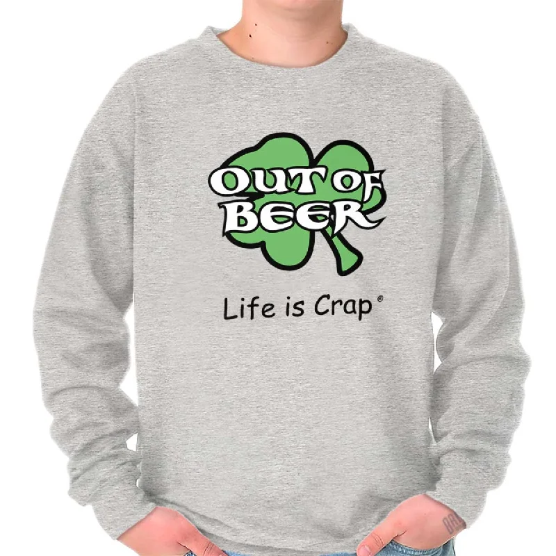 Out Of Beer Shamrock Sweatshirt