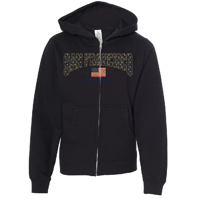 San Francisco Stars Premium Youth Zip-Up Hoodie