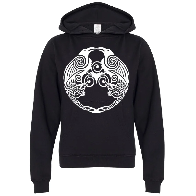 Dawn Beesley Dual Raven White Print Premium Youth Sweatshirt Hoodie