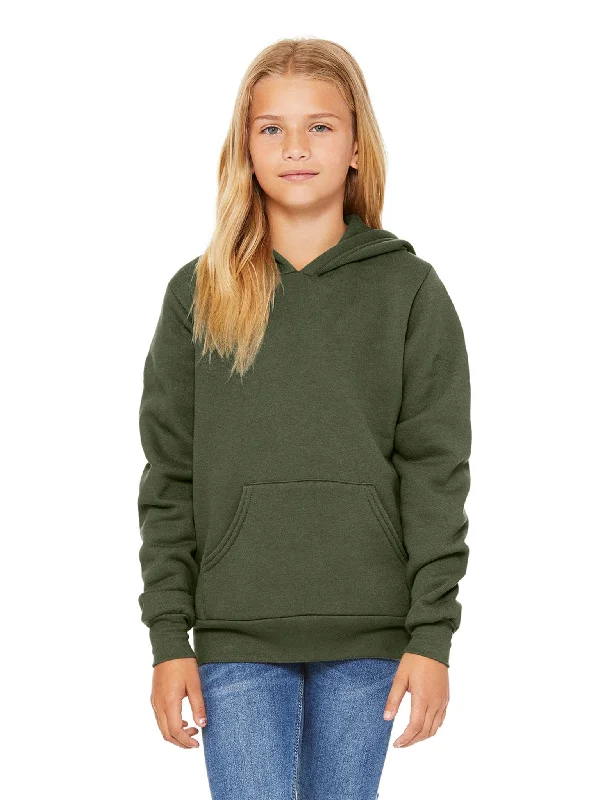 Bella+Canvas Youth Sponge Fleece Pullover Hooded Sweatshirt