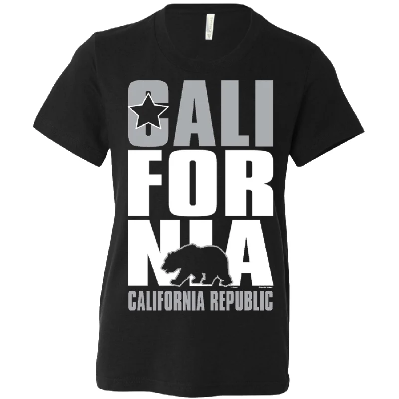 California Republic Silver Asst Colors Youth T-Shirt/tee