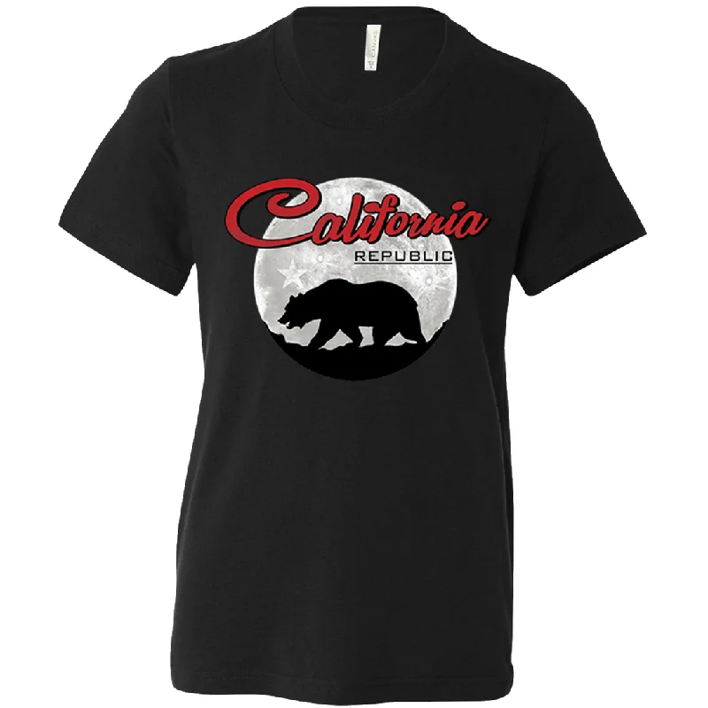 California Republic Full Moon Bear Asst Colors Youth T-Shirt/tee