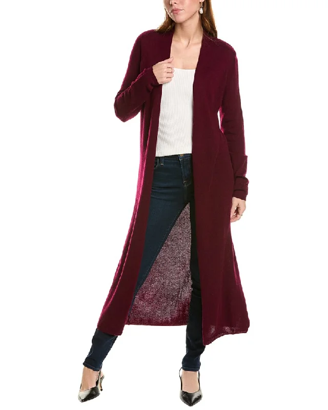 sofiacashmere Extra Long Wool & Cashmere-Blend Duster