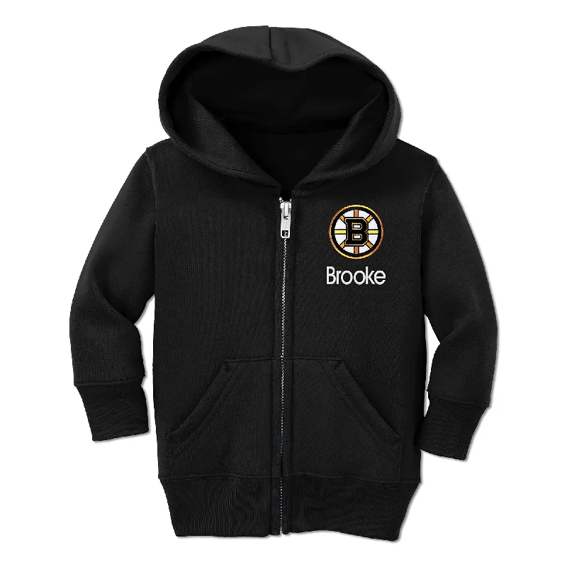 Personalized Boston Bruins Toddler Full-Zip Hooded Sweatshirt