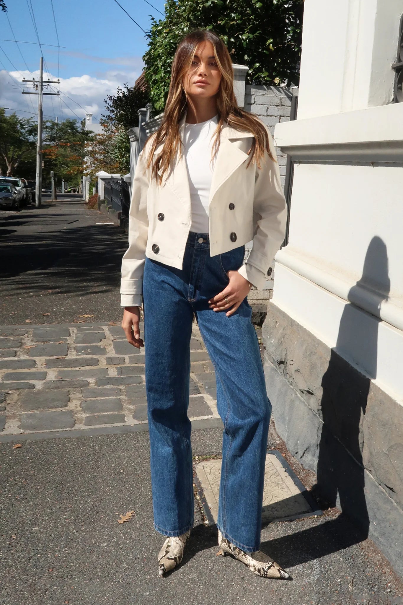 Eva Cropped Trench