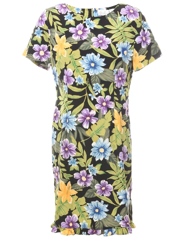 Floral Print Day Dress - M