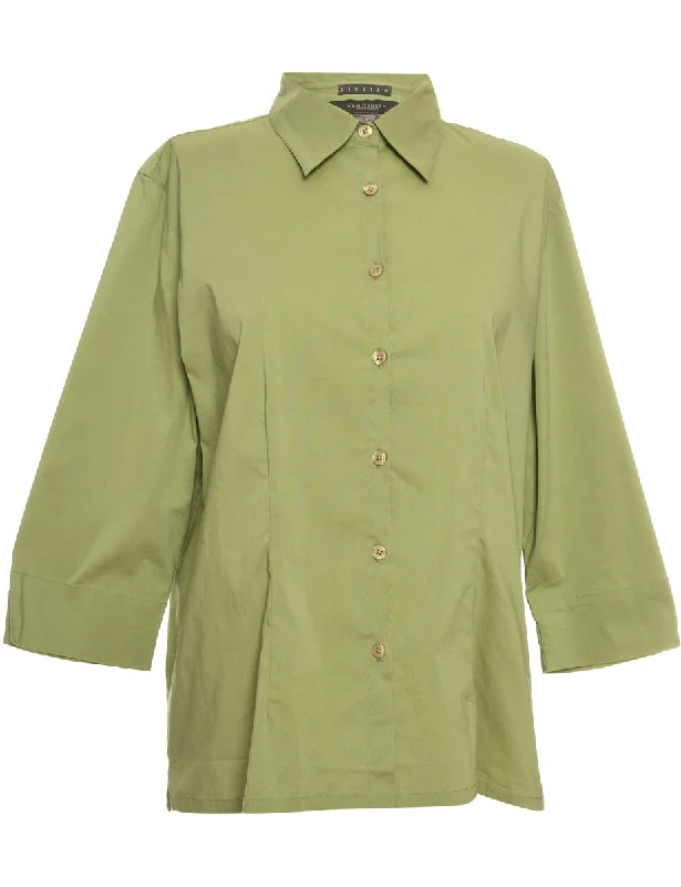 Green Van Heusen Blouse - L