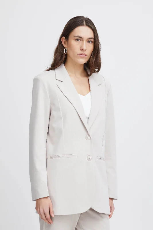 KARLA OVERSIZED BLAZER  (SILVER GREY)