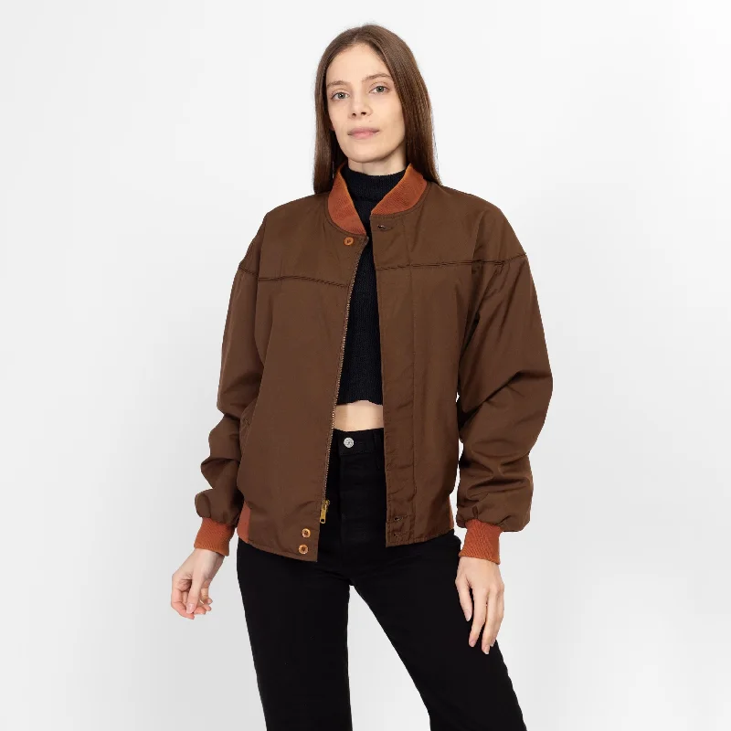 Med-Lrg 80s Two Tone Brown Harrington Jacket Unisex