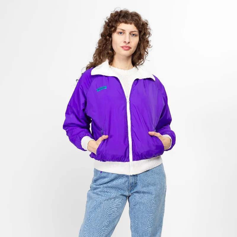 Medium 90s Columbia Reversible Purple & White Puffer Windbreaker