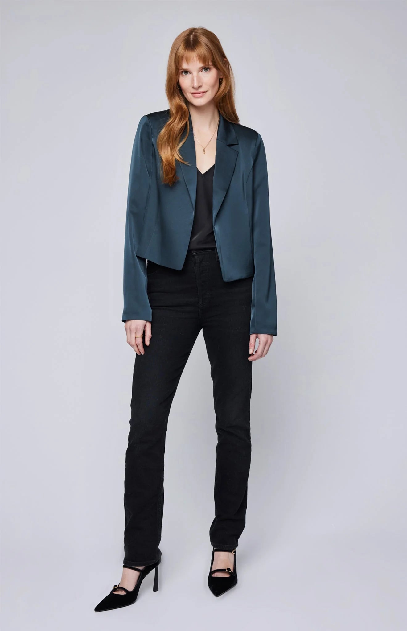 Natalie Satin Blazer