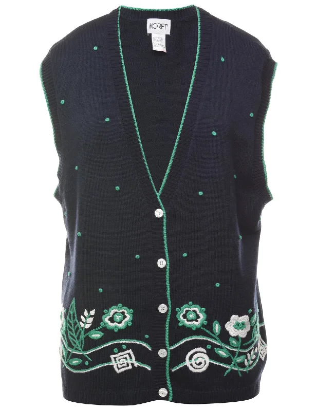 Navy Sweater Vest - L