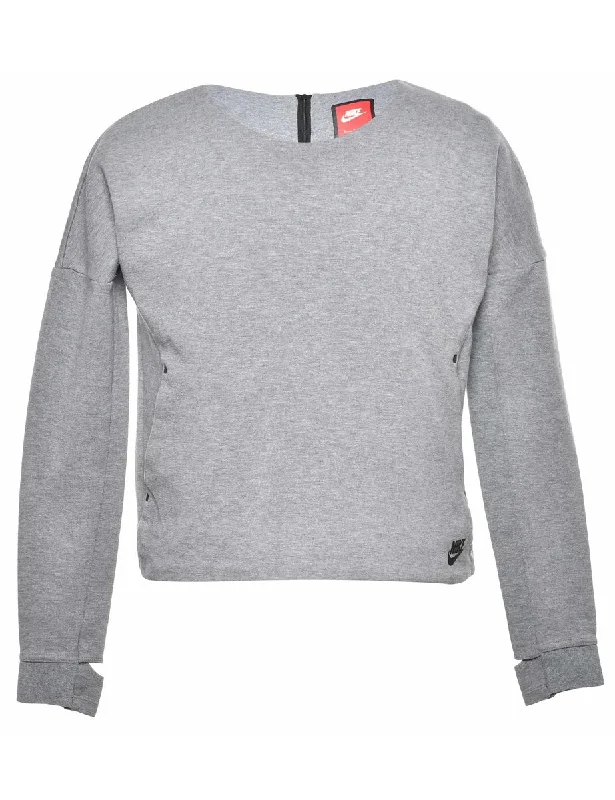 Nike Petites Grey Plain Sweatshirt - S