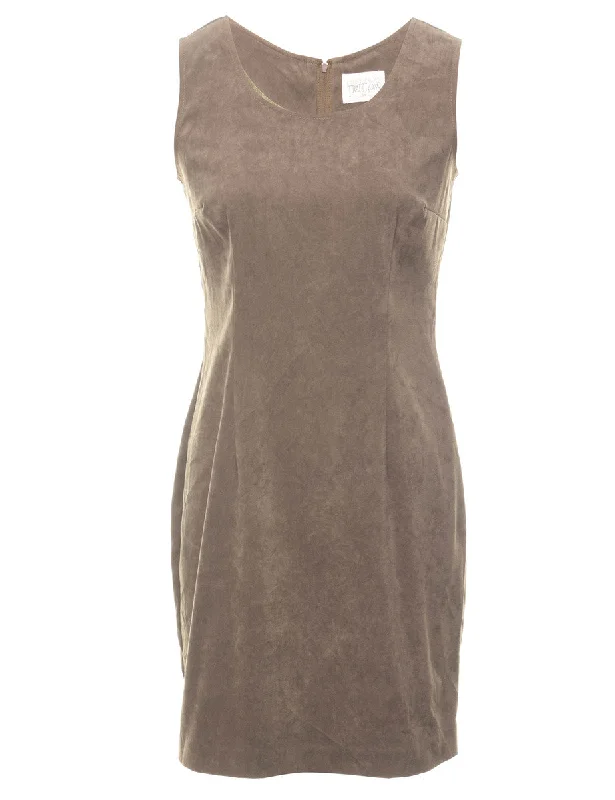 Olive Green Sleeveless Dress - S