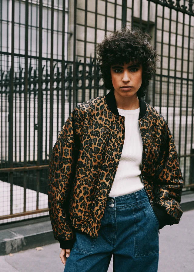 RITA BOMBER JACKET (LEOPARD)