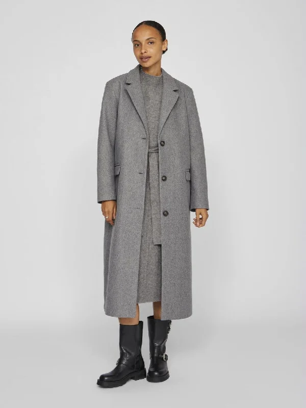 Solo Long Coat (Medium Grey/Melange)