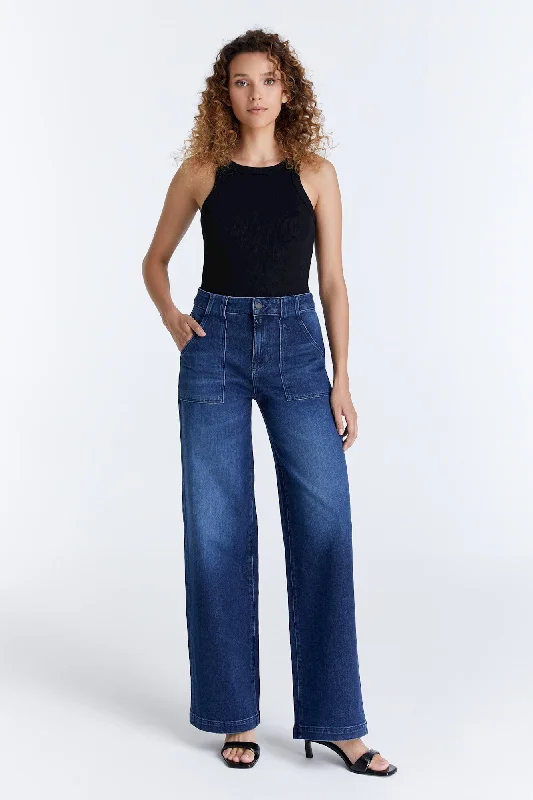 Lulu High Waist Jeans Dark Blue