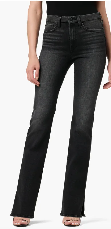 The High Honey Bootcut 34" Inseam with Slit in Black by Joe's Jeans