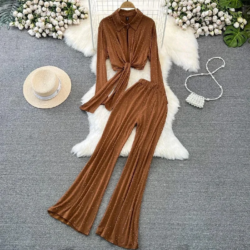 Adele Rhinestone Embedded Coord Set