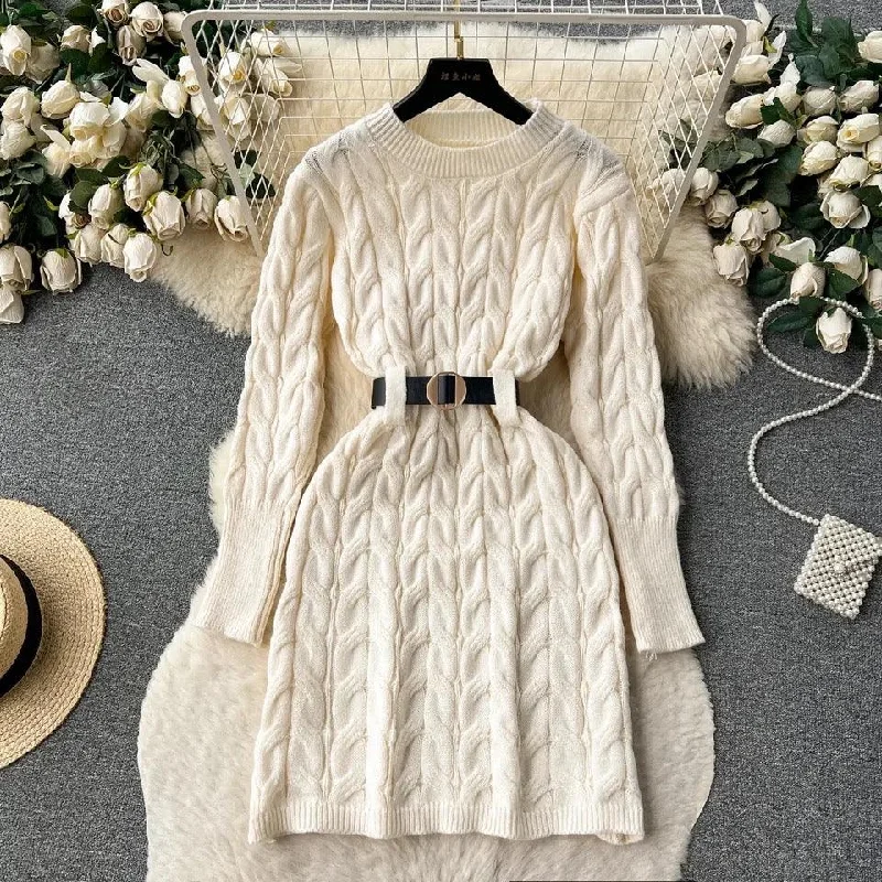 Heathrow Statement Knitted Dress with Belt