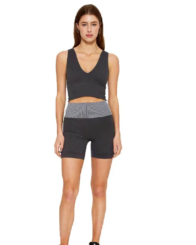 Ashley Biker Shorts - Faded Black