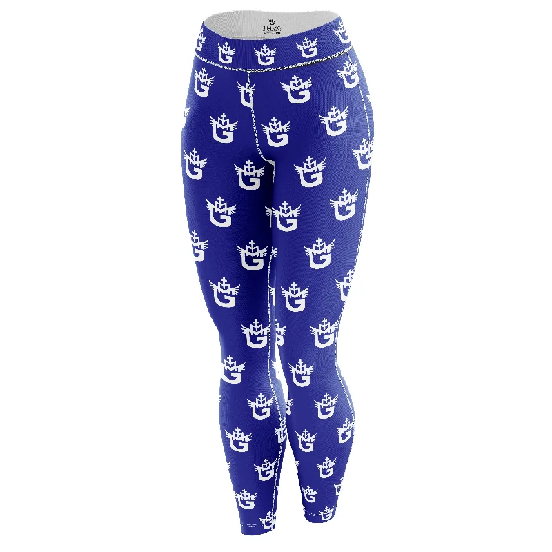 TMMG Blue All Over Logo Women Leggings