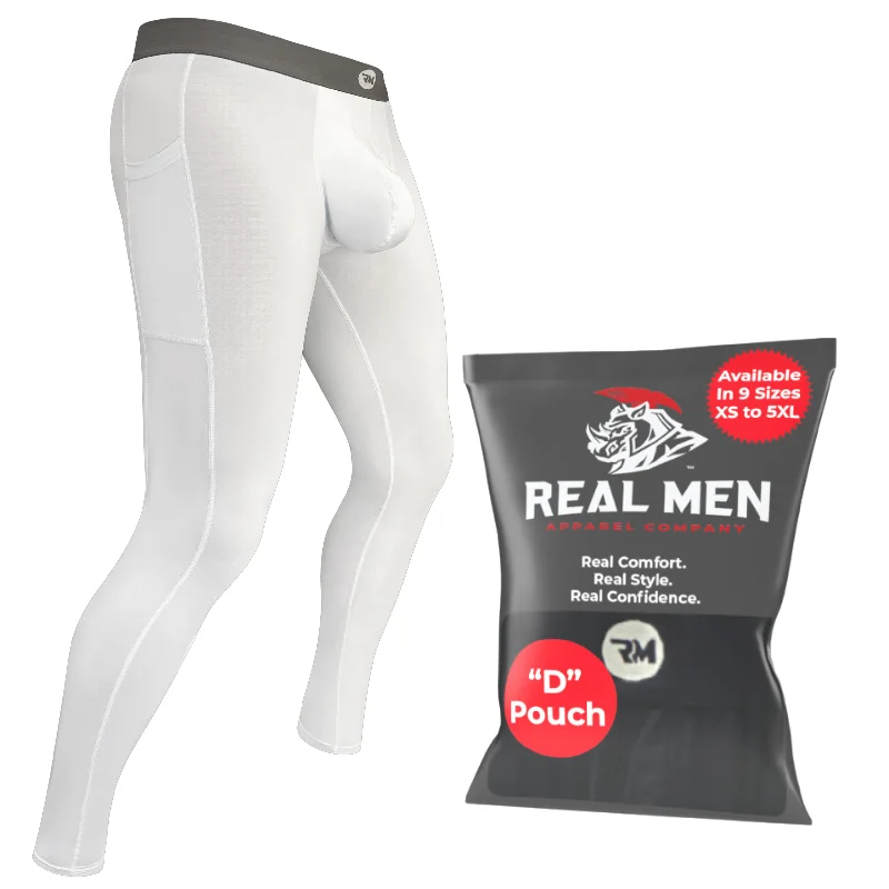 Nylon 28in Leggings Leggings No Fly 1pk White