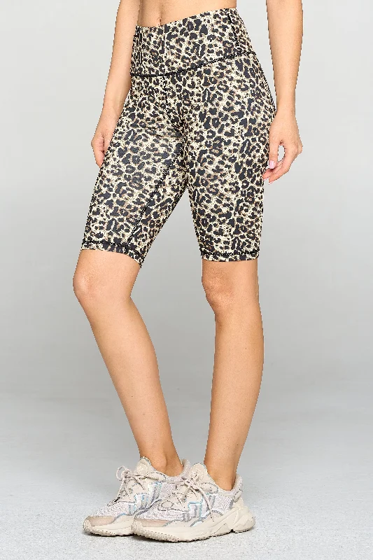 Totally Cheetah Print Active Biker Shorts