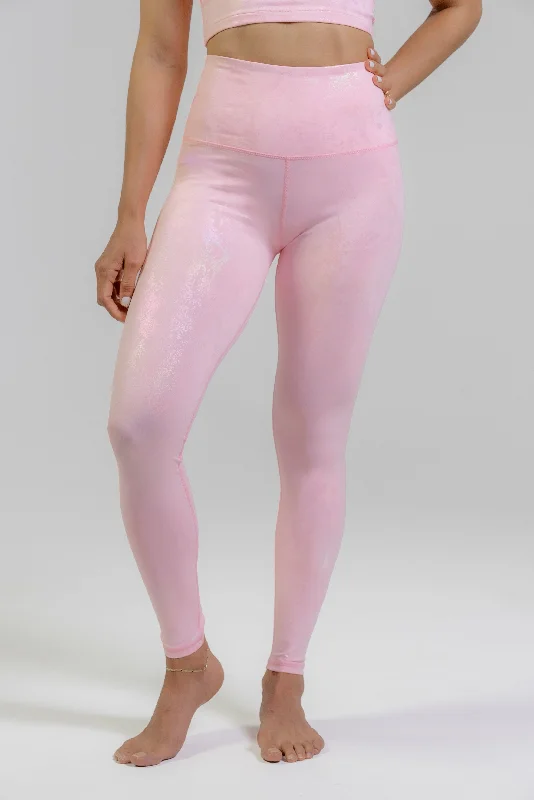 ULTRA RADIANT METALLIC SNAKE PRINT PINK LEGGING