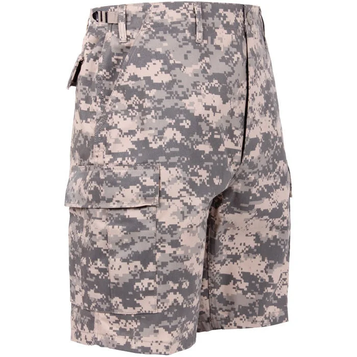 ACU Digital Camouflage - Military Cargo BDU Shorts - Polyester Cotton Twill