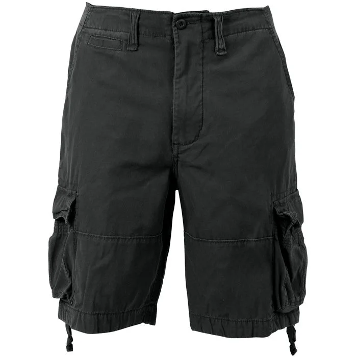 Black - Vintage Military Infantry Utility Shorts