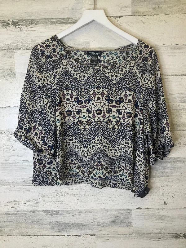 Blue Top Short Sleeve About A Girl, Size M