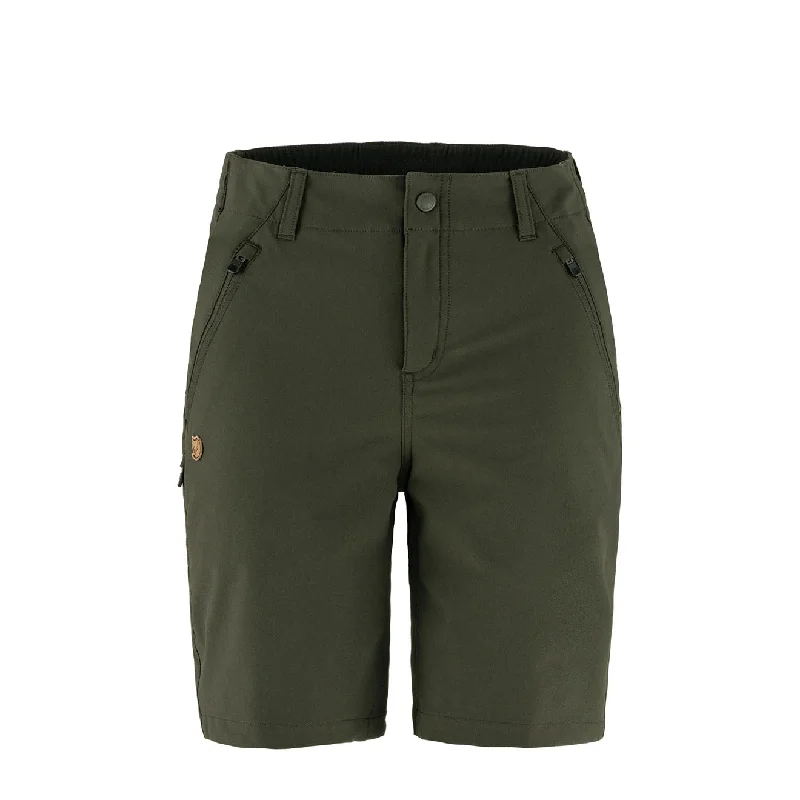 Fjallraven Womens Abisko Trail Stretch Shorts Deep Forest