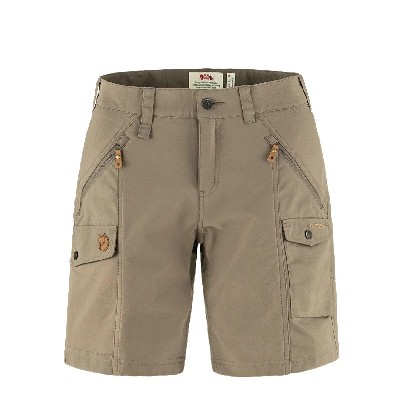 Fjallraven Womens Nikka Curved Shorts Suede Brown