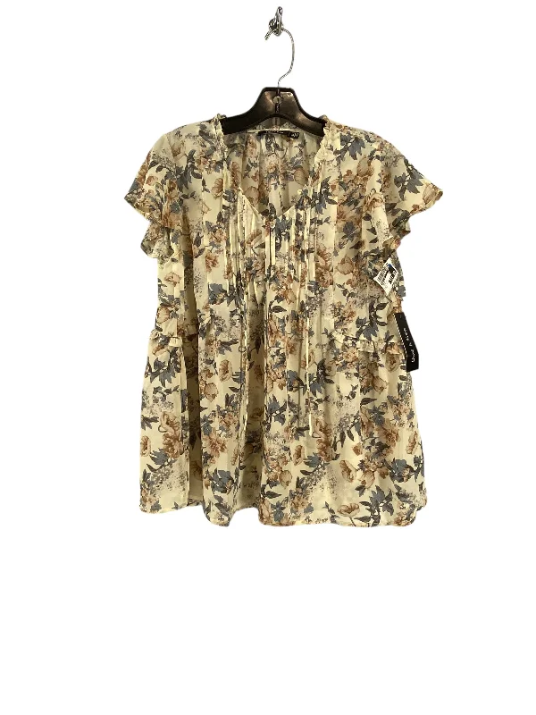 Floral Print Top Short Sleeve Doe & Rae, Size S