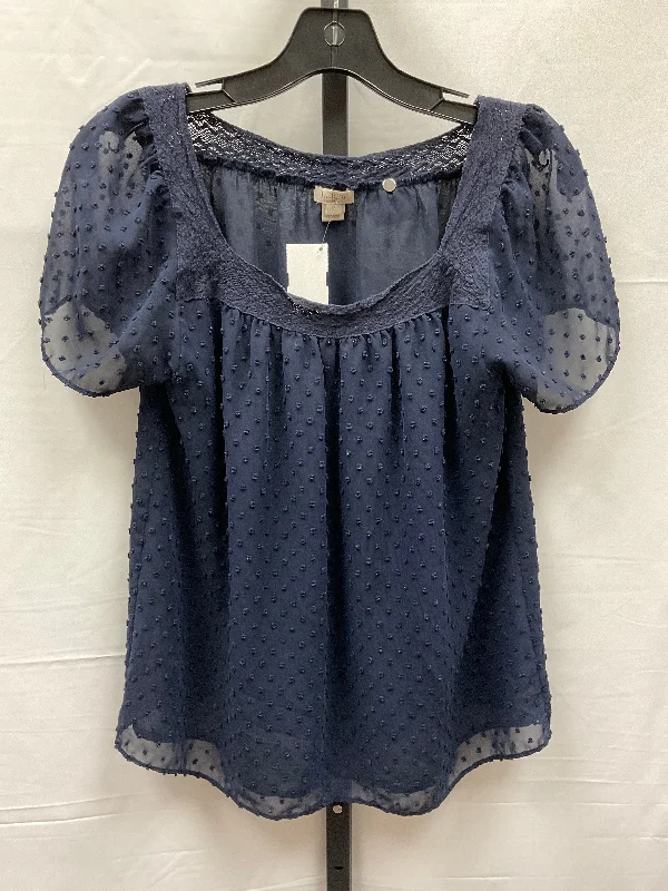 Navy Top Short Sleeve J. Crew, Size M