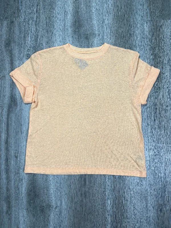 Orange Top Short Sleeve Basic A New Day, Size Xs